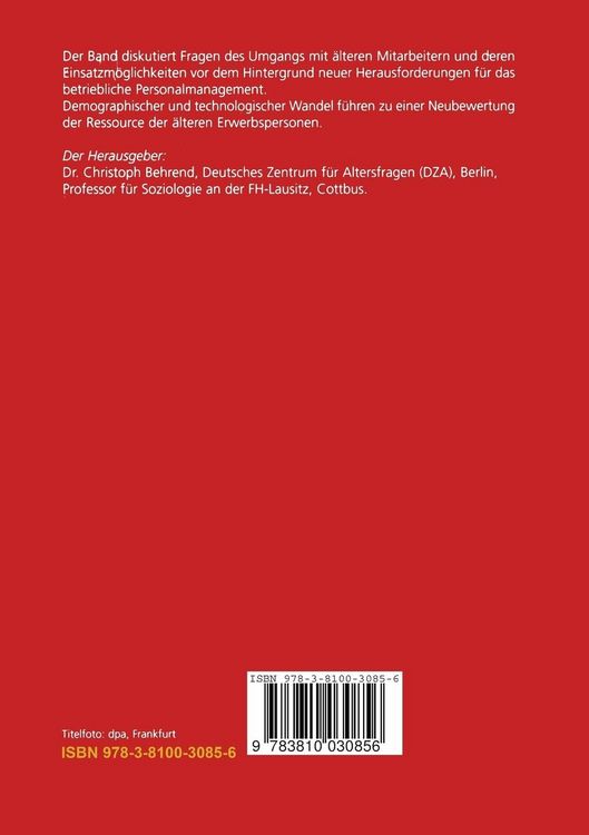 Produktbild: Chancen f&uuml;r die Erwerbsarbeit im Alter