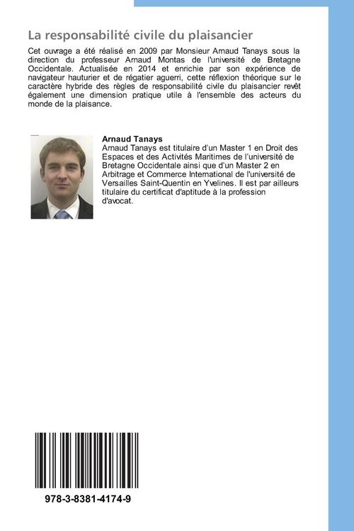Produktbild: La responsabilit&eacute; civile du plaisancier