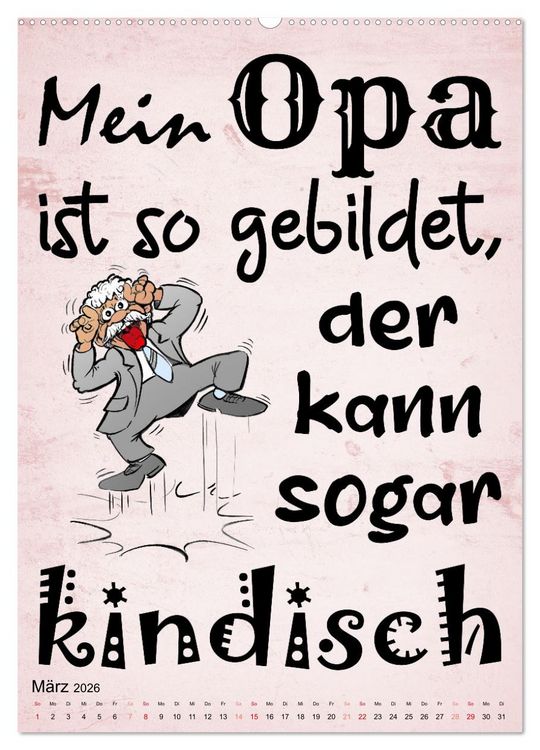 Produktbild: Opa ist der Coolste (Wandkalender 2026 DIN A2 hoch), CALVENDO Monatskalender