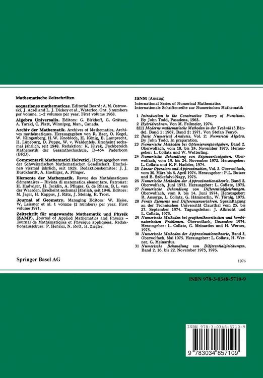 Produktbild: Vorlesungen &uuml;ber Numerische Mathematik