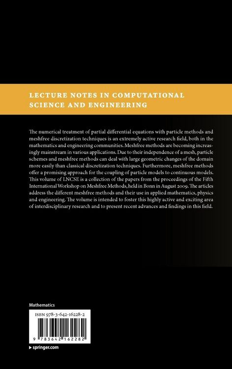 Produktbild: Meshfree Methods for Partial Differential Equations V