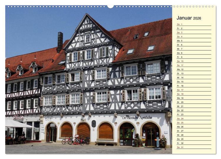 Produktbild: Unterwegs in Schorndorf (Wandkalender 2026 DIN A2 quer), CALVENDO Monatskalender