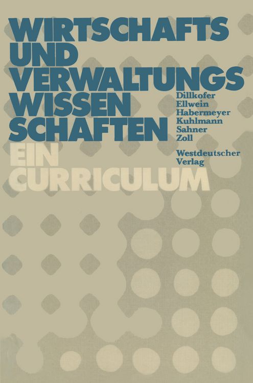 Produktbild: Wirtschafts- und Verwaltungswissenschaften
