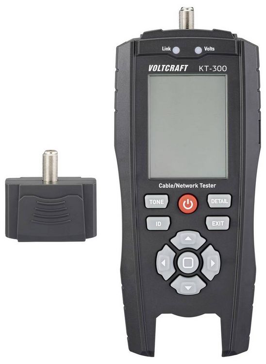 Produktbild: VOLTCRAFT KT-300 LAN Kabel Tester Speed Erkennung, PoE Diagnose, Port Lokalisierung, L&auml;ngenmessung, Mapping