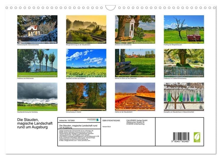 Produktbild: Die Stauden, magische Landschaft rund um Augsburg (Wandkalender 2026 DIN A3 quer), CALVENDO Monatskalender