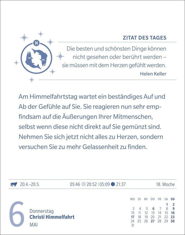 Produktbild: Fische Sternzeichenkalender 2027 - Tagesabrei&szlig;kalender - Ihr Horoskop f&uuml;r jeden Tag