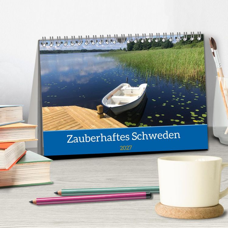 Produktbild: Verzaubertes Schweden (Tischkalender 2027 DIN A5 quer), CALVENDO Monatskalender
