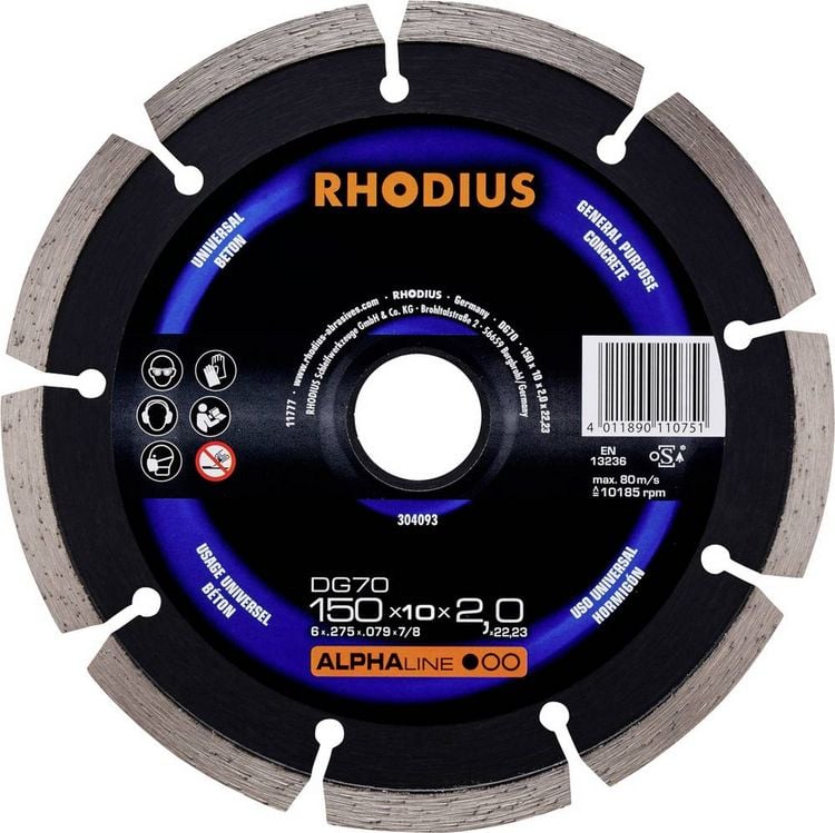 Produktbild: Rhodius 304093 Diamanttrennscheibe 150mm 1 St. Beton