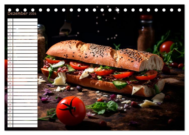 Produktbild: Fastfood &Auml;sthetik (Tischkalender 2026 DIN A5 quer), CALVENDO Monatskalender