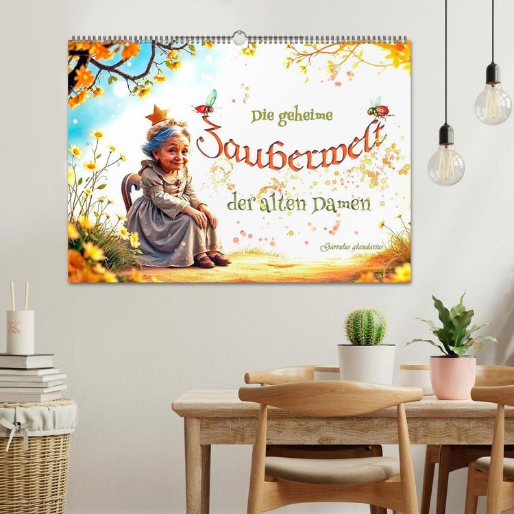 Produktbild: Die geheime Zauberwelt der alten Damen (Wandkalender 2026 DIN A2 quer), CALVENDO Monatskalender