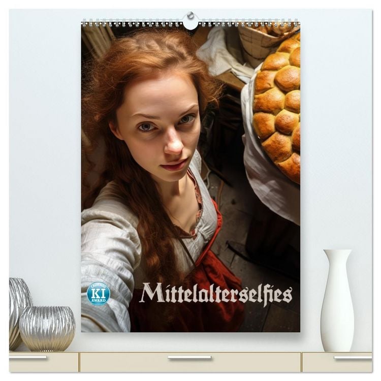 Produktbild: Mittelalterselfies (hochwertiger Premium Wandkalender 2026 DIN A2 hoch), Kunstdruck in Hochglanz