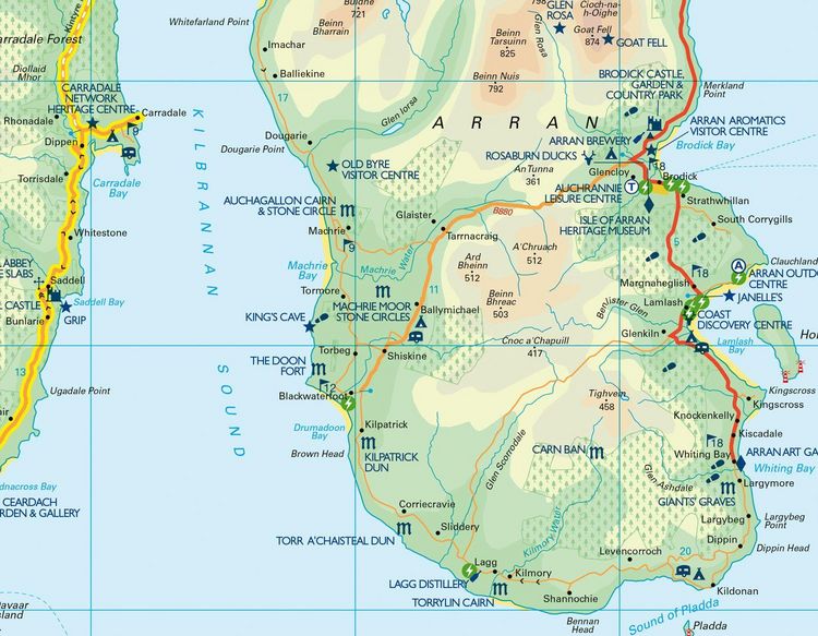 Produktbild: Arran, Bute and Kintyre Pocket Map