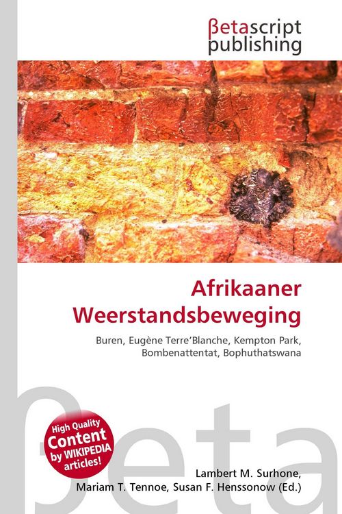 Produktbild: Afrikaaner Weerstandsbeweging