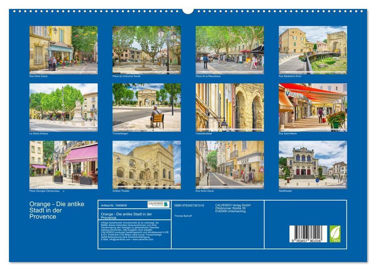 Produktbild: Orange - Die antike Stadt in der Provence (hochwertiger Premium Wandkalender 2026 DIN A2 quer), Kunstdruck in Hochglanz