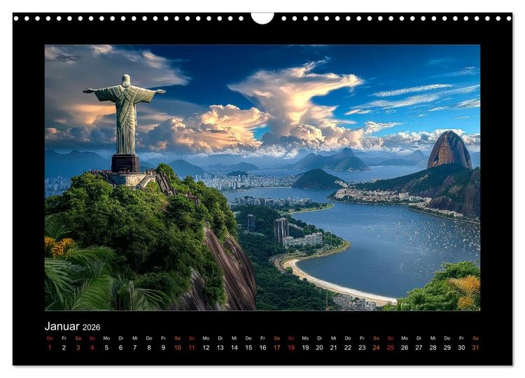 Produktbild: Brasilien - Natur, Kultur und Lebensfreude (Wandkalender 2026 DIN A3 quer), CALVENDO Monatskalender