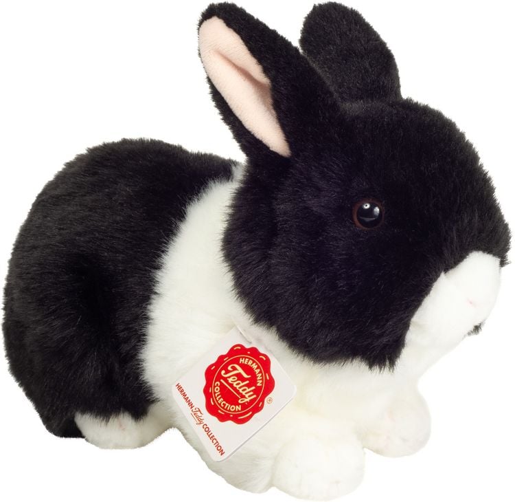 Produktbild: Teddy Hermann 937340 - Hase schwarz-wei&szlig;, Pl&uuml;schtier, 23 cm
