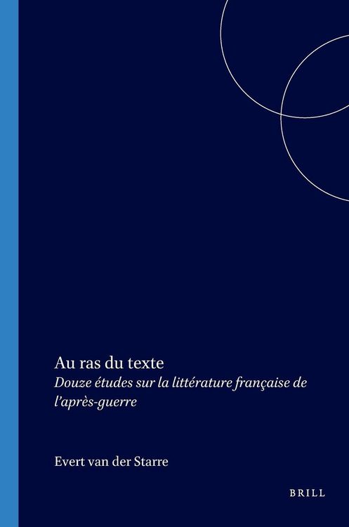 Produktbild: Au ras du texte