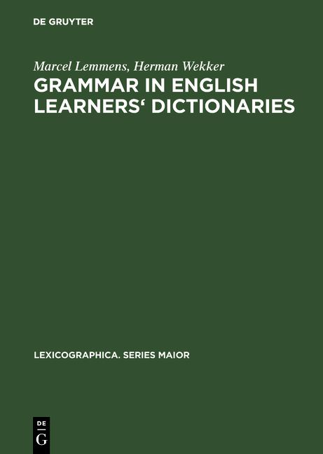 Produktbild: Grammar in English learners' dictionaries