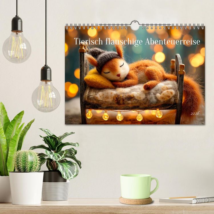 Produktbild: Tierisch flauschige Abenteuerreise (Wandkalender 2026 DIN A4 quer), CALVENDO Monatskalender