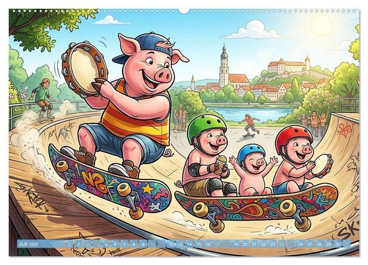 Produktbild: Tierisch musikalisch - Taktgef&uuml;hl mit Humor (hochwertiger Premium Wandkalender 2027 DIN A2 quer), Kunstdruck in Hochglanz