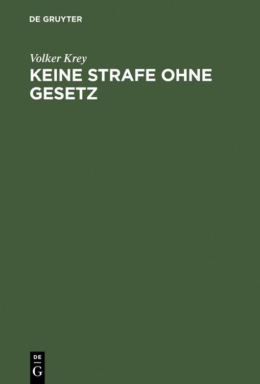 Produktbild: Keine Strafe ohne Gesetz