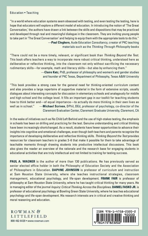 Produktbild: Thinking Beyond the Test