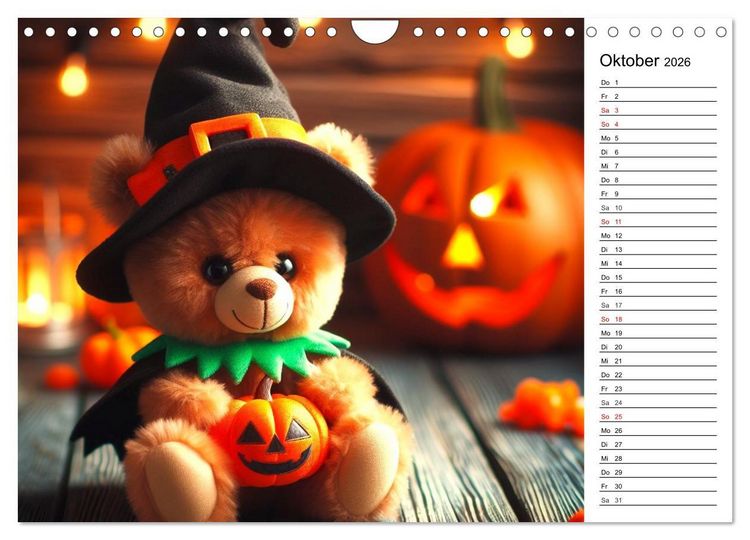 Produktbild: Teddys - Die Jahresreise der KI-Teddyb&auml;ren (Wandkalender 2026 DIN A4 quer), CALVENDO Monatskalender