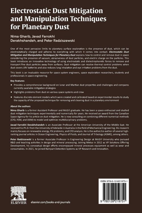Produktbild: Electrostatic Dust Mitigation and Manipulation Techniques for Planetary Dust