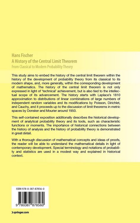 Produktbild: A History of the Central Limit Theorem