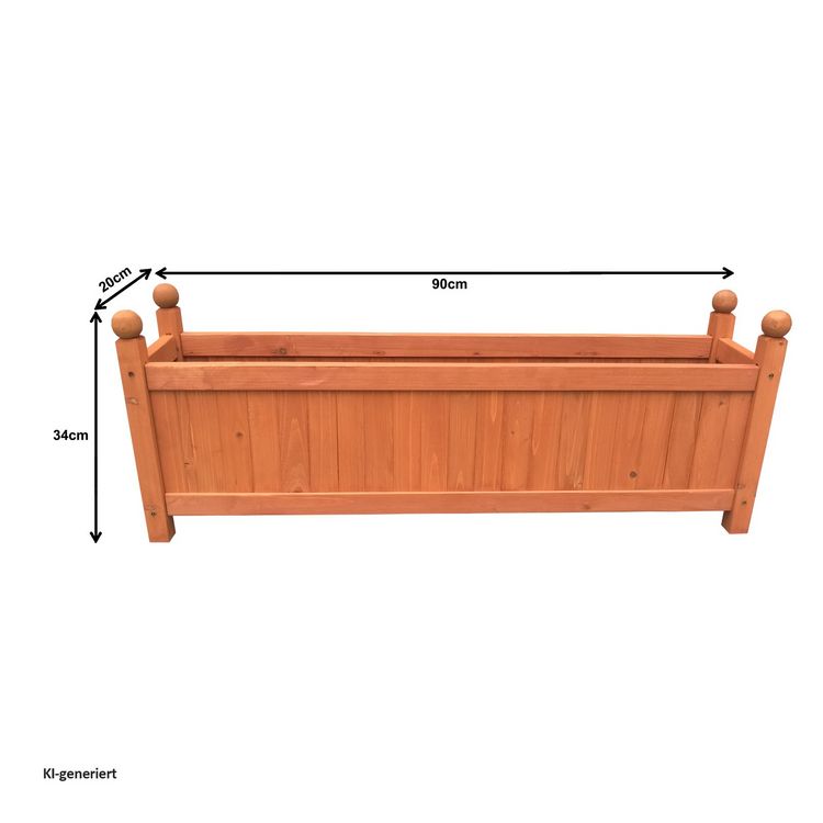Produktbild: HTI-Living Holz-Pflanzkasten in Braun Blumenk&uuml;bel f&uuml;r Garten, Terrasse und Balkon