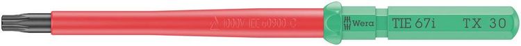 Produktbild: Wera Kraftform Kompakt VDE 67 i TX 30 x 157mm TIE SB Elektriker TORX Wechselklinge TX 30