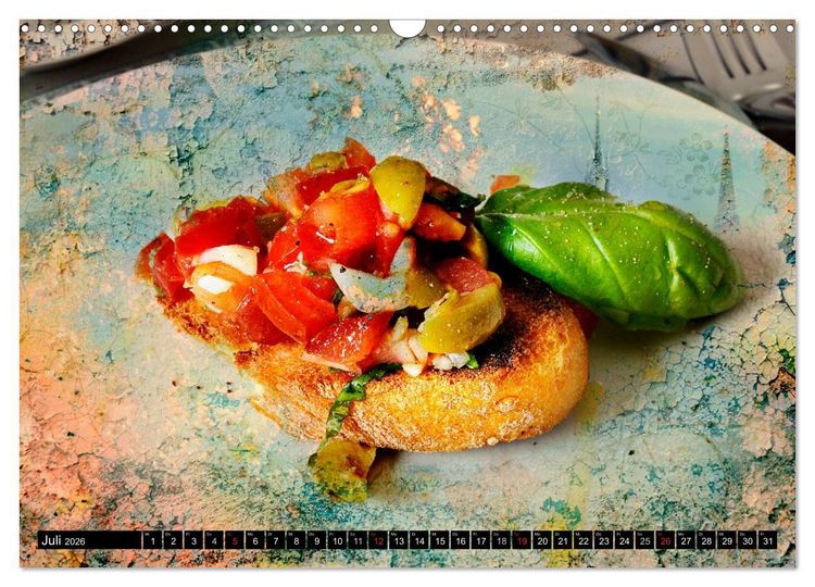 Produktbild: Italian Food - Vintage Design (Wandkalender 2026 DIN A3 quer), CALVENDO Monatskalender