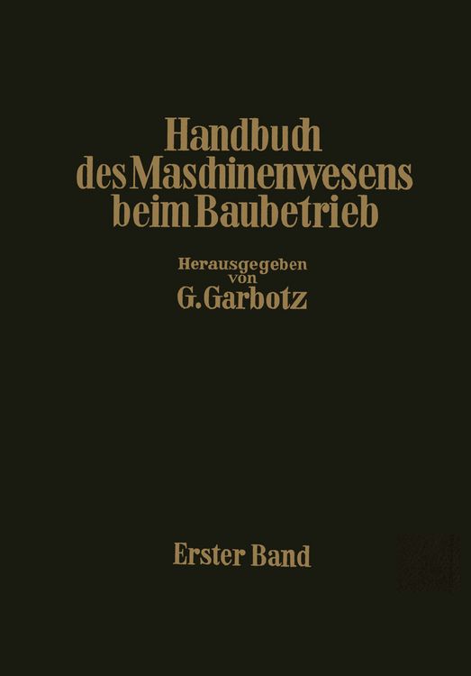 Produktbild: Handbuch des Maschinenwesens beim Baubetrieb