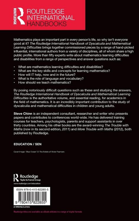 Produktbild: The Routledge International Handbook of Dyscalculia and Mathematical Learning Difficulties