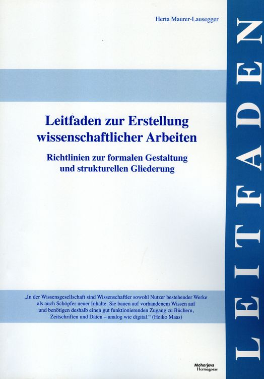 Produktbild: Leitfaden zur Erstellung wissenschaftlicher Arbeiten