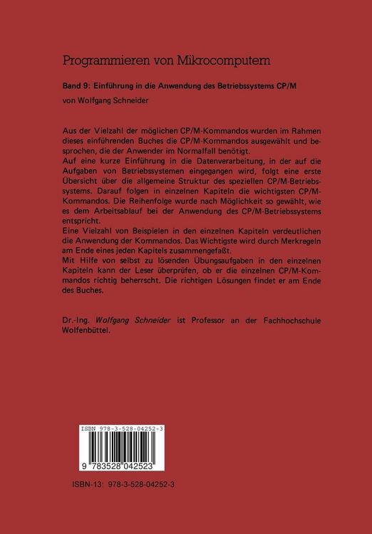 Produktbild: Einf&uuml;hrung in die Anwendung des Betriebssystems CP/M