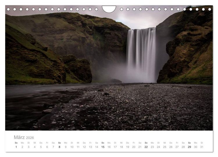 Produktbild: Island - Iceland Impressionen (Wandkalender 2026 DIN A4 quer), CALVENDO Monatskalender
