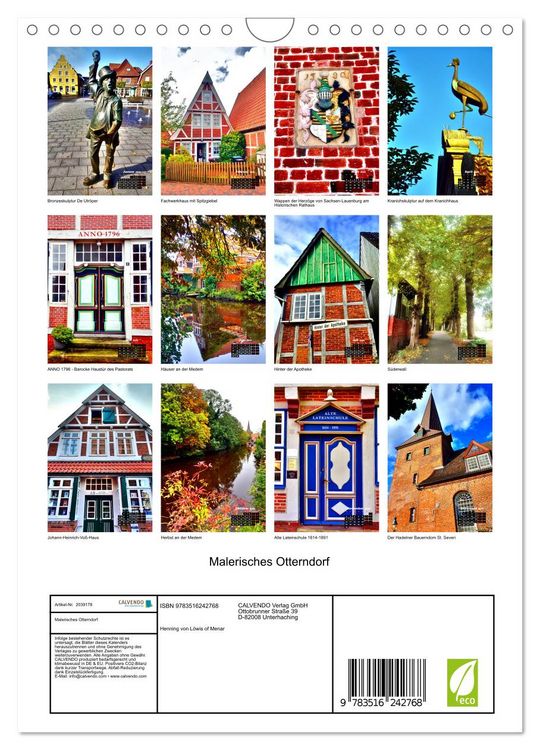 Produktbild: Malerisches Otterndorf (Wandkalender 2026 DIN A4 hoch), CALVENDO Monatskalender