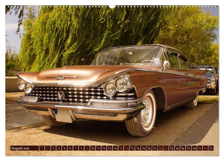 Produktbild: Damals war's - Oldtimer der F&uuml;nfziger bis Achtziger Jahre (hochwertiger Premium Wandkalender 2026 DIN A2 quer), Kunstdruck in Hochglanz