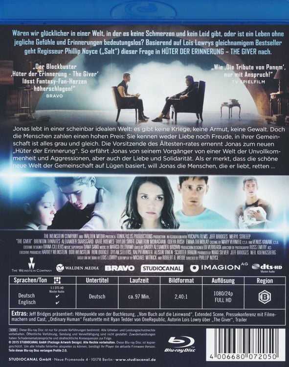 Produktbild: H&uuml;ter der Erinnerung - The Giver