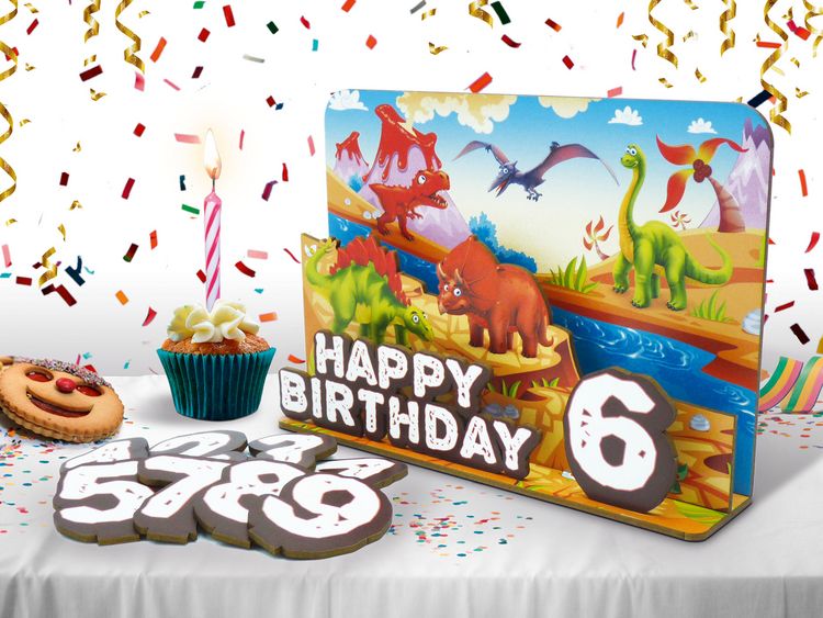 Produktbild: familiacard Geburtstagsdekoration &bdquo;Dinosaurier&ldquo;