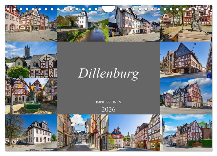 Produktbild: Dillenburg Impressionen (Wandkalender 2026 DIN A4 quer), CALVENDO Monatskalender