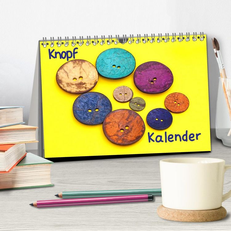 Produktbild: Knopfkalender (Tischkalender 2026 DIN A5 quer), CALVENDO Monatskalender