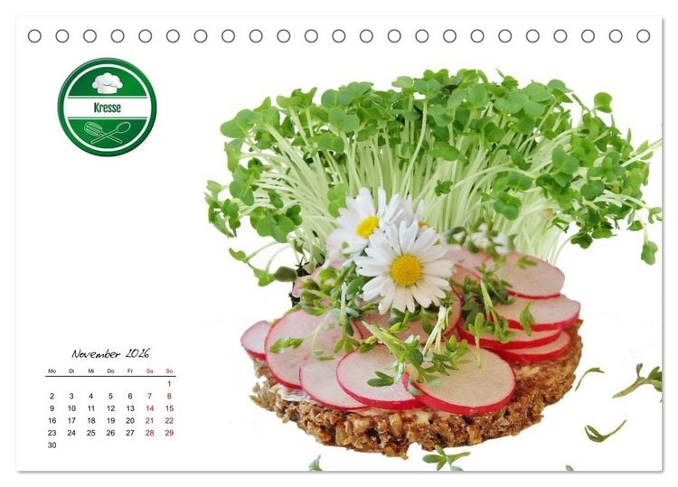 Produktbild: K&uuml;chenkr&auml;uter f&uuml;r jeden Geschmack (Tischkalender 2026 DIN A5 quer), CALVENDO Monatskalender