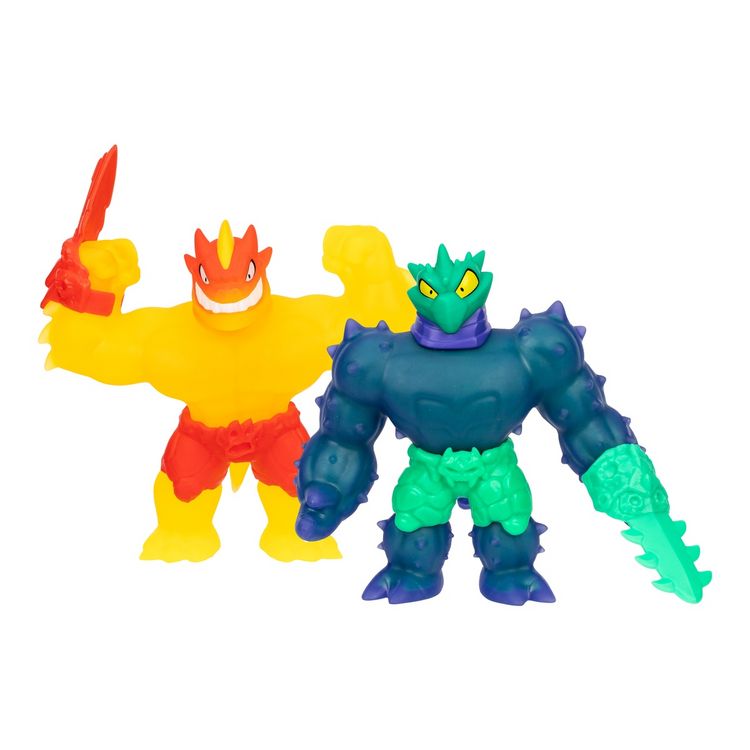 Produktbild: HEROES of Goo Jit Zu Spielfiguren Meteor Madness Flame Blazagon vs. Cacticus