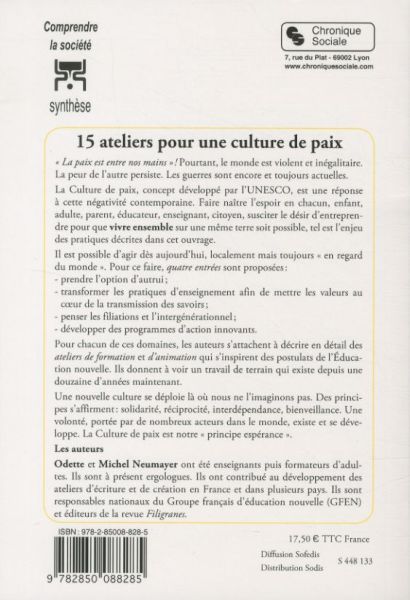 Produktbild: 15 ateliers pour une culture de paix