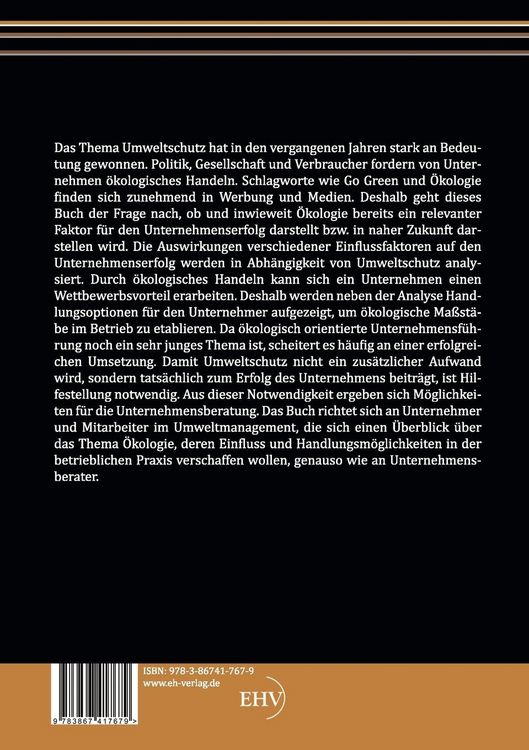 Produktbild: Go Green - Ein relevanter Faktor f&uuml;r den Unternehmenserfolg?