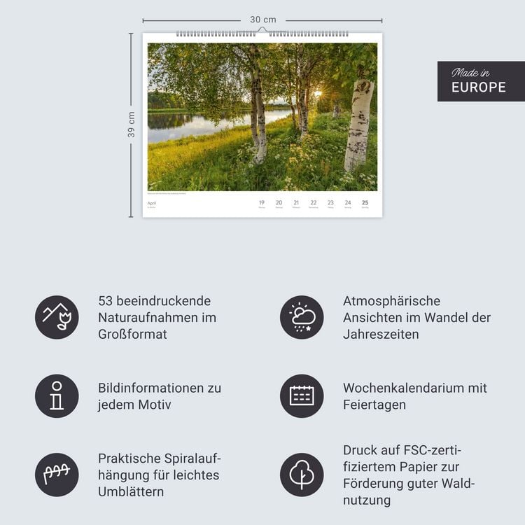Produktbild: Zauber des Nordens Gro&szlig;er Wochenkalender 2027 - Jede Woche ein neues Bild