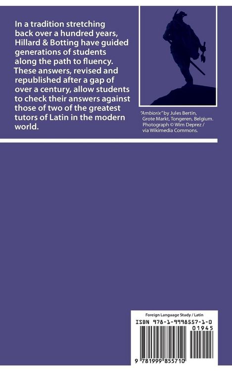 Produktbild: Key to Hillard and Botting's Elementary Latin Exercises