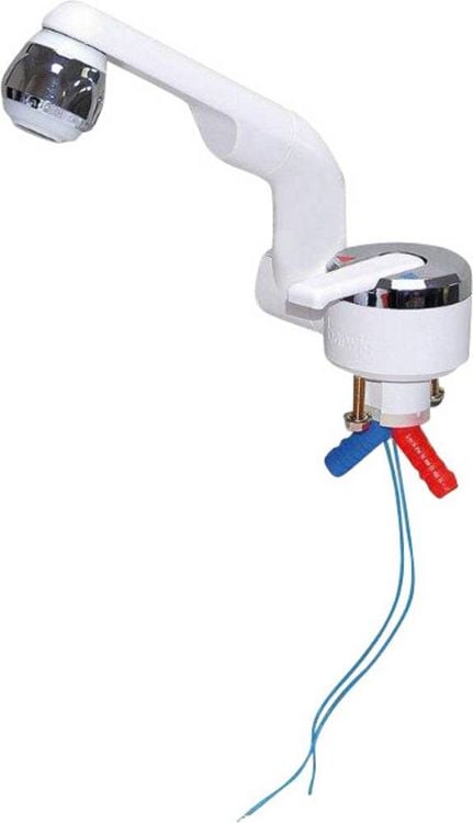 Produktbild: Barwig 20000-230 Einhebel-Mischarmatur Schlauch-Anschluss 10mm Wei&szlig;, Chrom